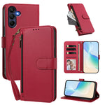 Til Samsung Galaxy A16 4G / Galaxy A16 5G Cover med 4 kortlommer, tegnebogsstativ og PU-lædertelefoncover med håndrem