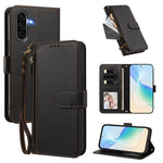 For Samsung Galaxy A37 5G / A56 5G / A36 5G Case 4 Card Slots Wallet Stand PU Leather Phone Cover with Wrist Strap