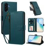 For Samsung Galaxy A37 5G / A36 5G / A56 5G Case 4 Card Slots Wallet Stand PU Leather Phone Cover with Wrist Strap