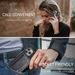 AUTSPACE for iPhone 17 Pro Max Case  A13 Vintage Leather Back Cover with Magnetic Detachable Card Bag