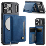 AUTSPACE for iPhone 17 Pro Max Case  A13 Vintage Leather Back Cover with Magnetic Detachable Card Bag