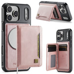 AUTSPACE for iPhone 17 Pro Max Case  A13 Vintage Leather Back Cover with Magnetic Detachable Card Bag