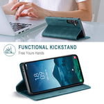 AUTSPACE til Samsung Galaxy S25 FE Wallet Case A01 Læder Stand Cover med RFID-blokerende Kortrum