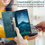 AUTSPACE til Samsung Galaxy S25 FE Wallet Case A01 Læder Stand Cover med RFID-blokerende Kortrum