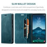AUTSPACE til Samsung Galaxy S25 FE Wallet Case A01 Læder Stand Cover med RFID-blokerende Kortrum