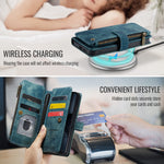 CASEME til Samsung Galaxy Z Fold8 Ultra C30 cover med rem lynlås flere kortlommer PU-læderetui