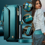 CASEME for Samsung Galaxy Z Fold8 Ultra Case  C36 Series Zipper Wallet Leather Phone Cover with Straps