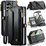 CASEME for Samsung Galaxy Z Fold8 Ultra Case  C36 Series Zipper Wallet Leather Phone Cover with Straps