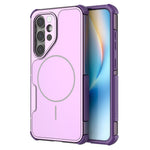 For Samsung Galaxy S24 Magnetic Case Shockproof Airbag PC+TPU Phone Cover