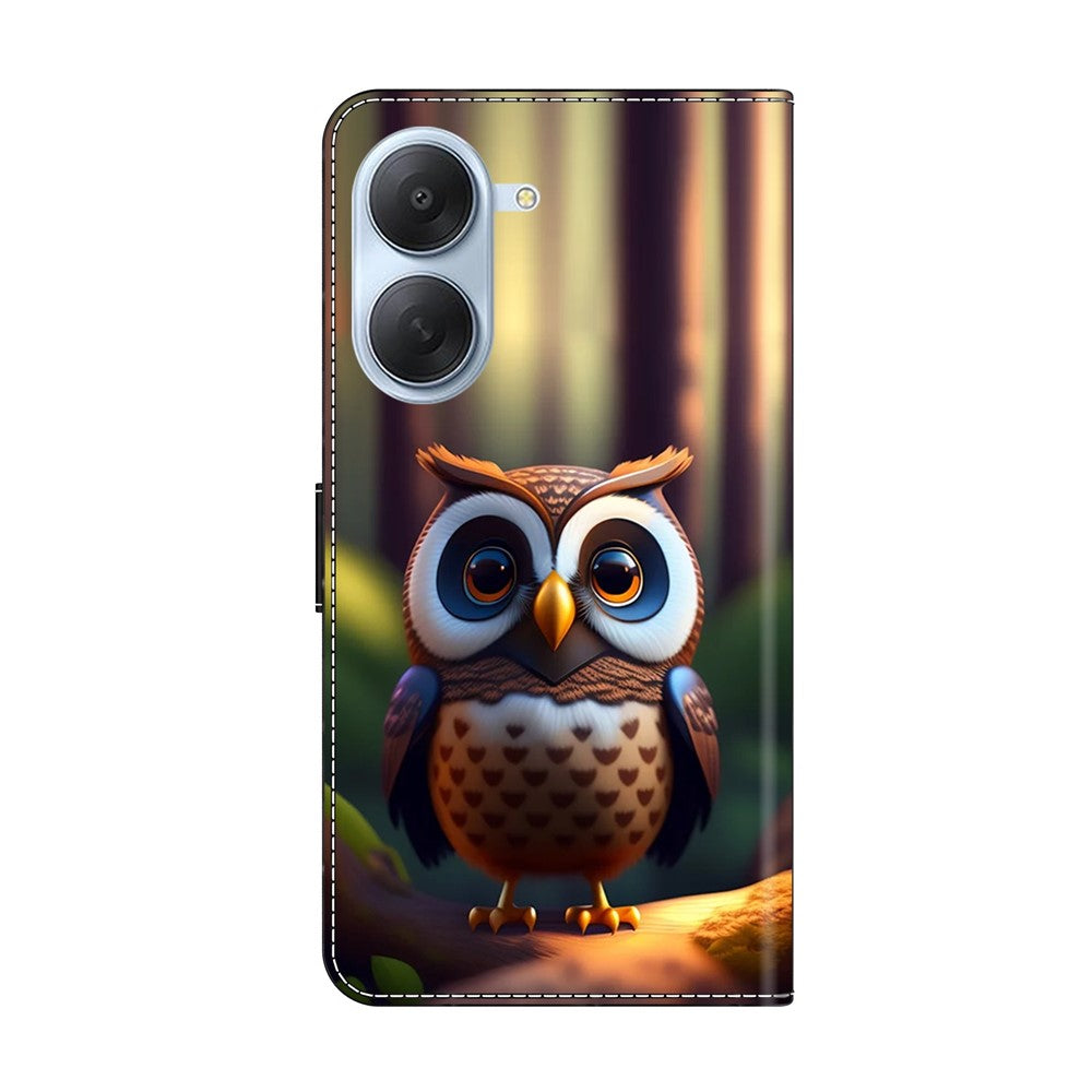 Til Xiaomi Redmi A7 4G Læderetui Mønstertryk Stand Flip Telefoncover