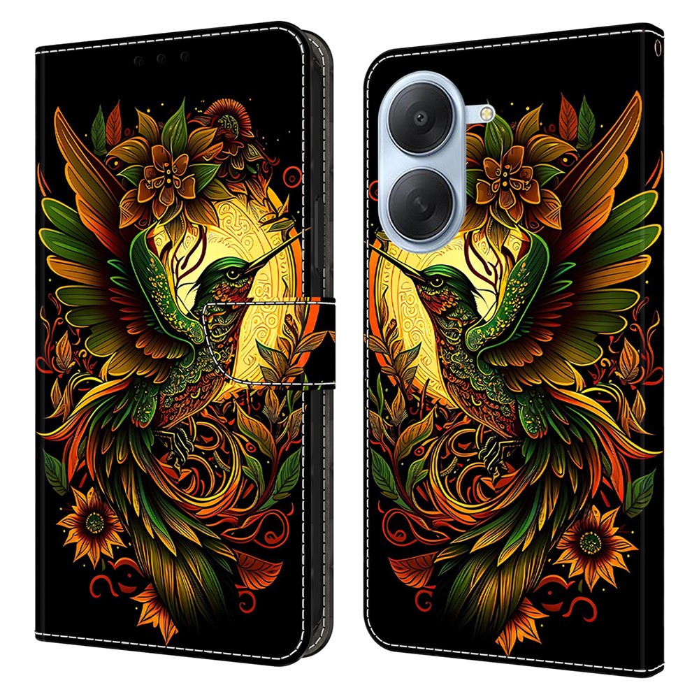 Til Xiaomi Redmi A7 4G Læderetui Mønstertryk Stand Flip Telefoncover