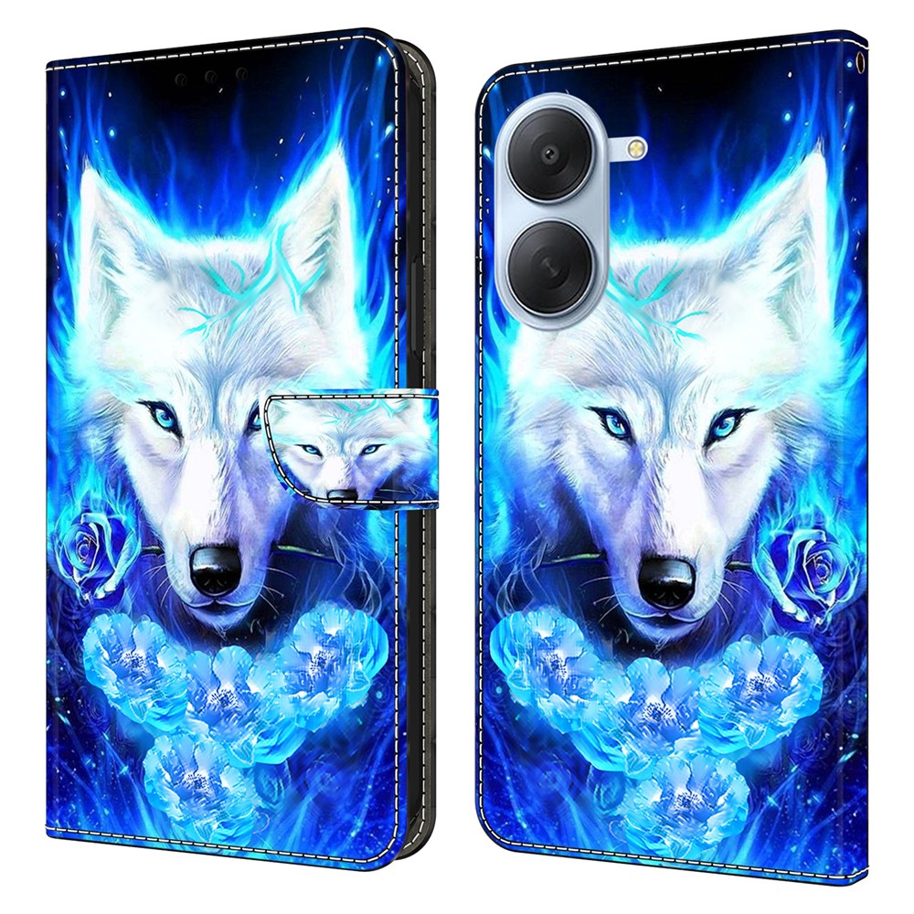 Til Xiaomi Redmi A7 4G Læderetui Mønstertryk Stand Flip Telefoncover