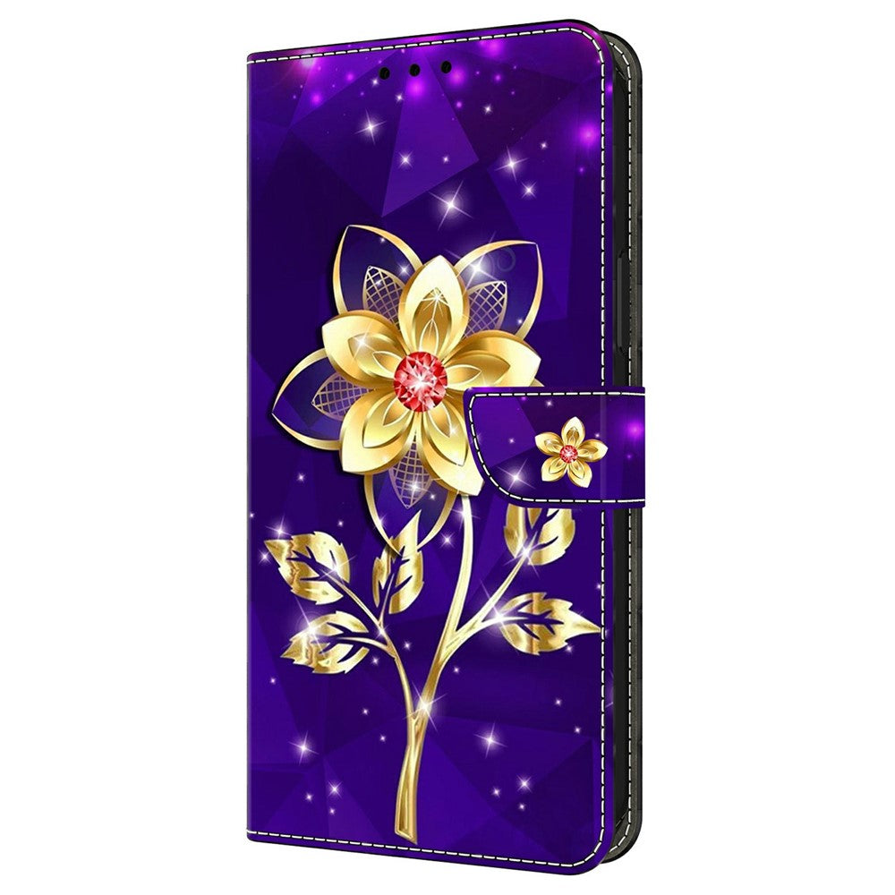 Pungetui til Xiaomi Redmi A7 4G, mønsterprint, PU-læder, flip-stander, telefoncover