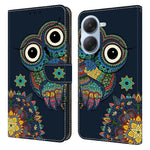 Pungetui til Xiaomi Redmi A7 4G, mønsterprint, PU-læder, flip-stander, telefoncover