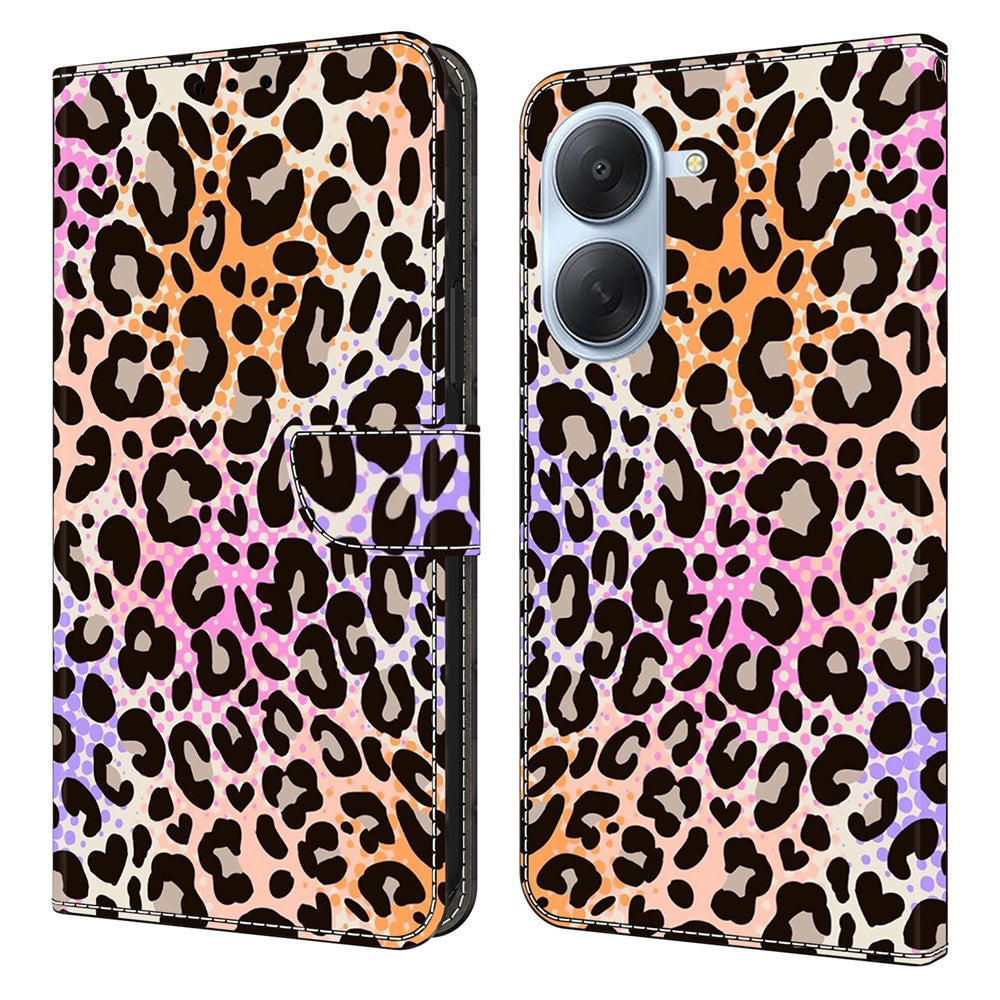 Pungetui til Xiaomi Redmi A7 4G, mønsterprint, PU-læder, flip-stander, telefoncover