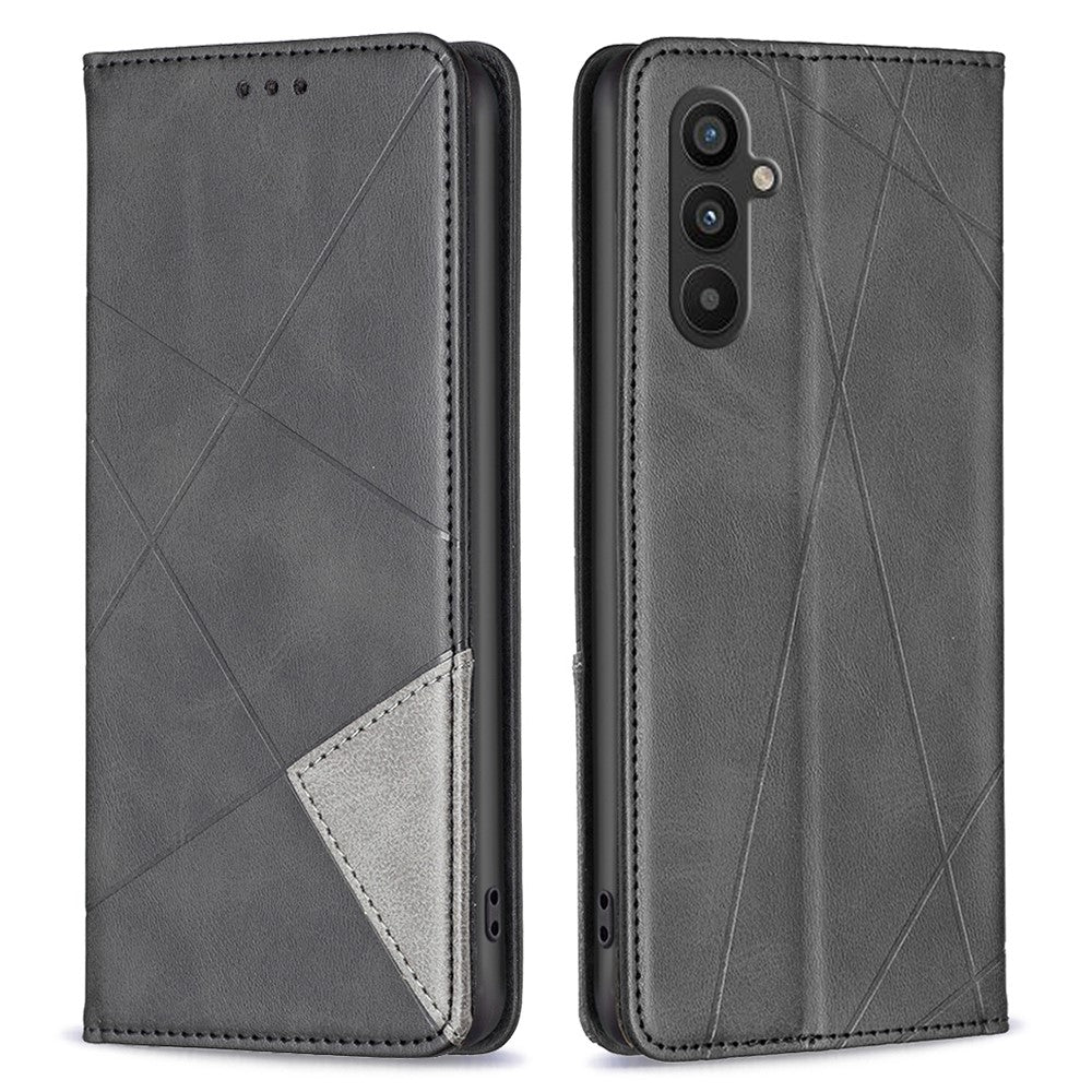 For Samsung Galaxy A34 5G Leather Case with Card Holder Imprinting Pattern Phone Stand Cover