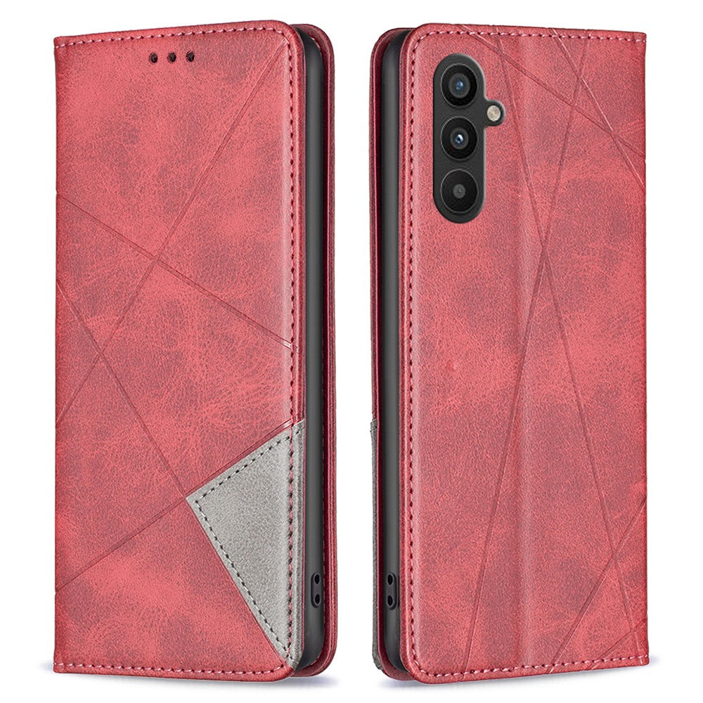 For Samsung Galaxy A34 5G Leather Case with Card Holder Imprinting Pattern Phone Stand Cover