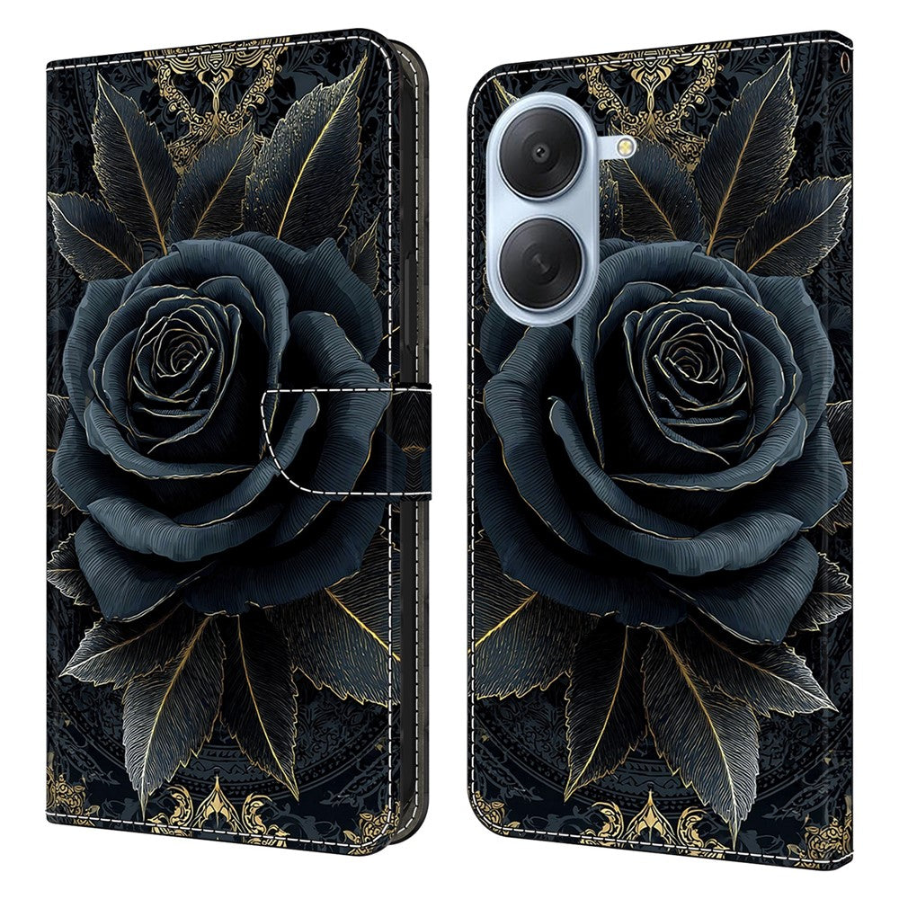 For Xiaomi Redmi A7 4G Wallet Stand Case Pattern Printing Leather Phone Cover
