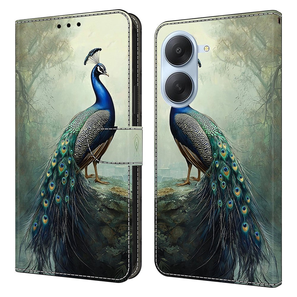 For Xiaomi Redmi A7 4G Wallet Stand Case Pattern Printing Leather Phone Cover