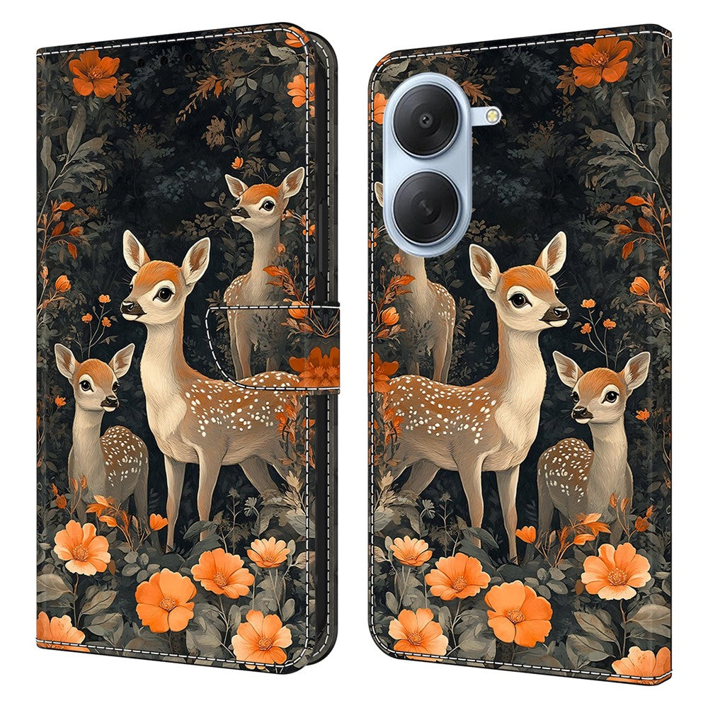 For Xiaomi Redmi A7 4G Wallet Stand Case Pattern Printing Leather Phone Cover