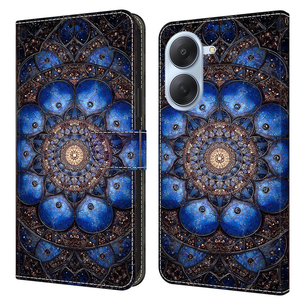 For Xiaomi Redmi A7 4G Wallet Stand Case Pattern Printing Leather Phone Cover