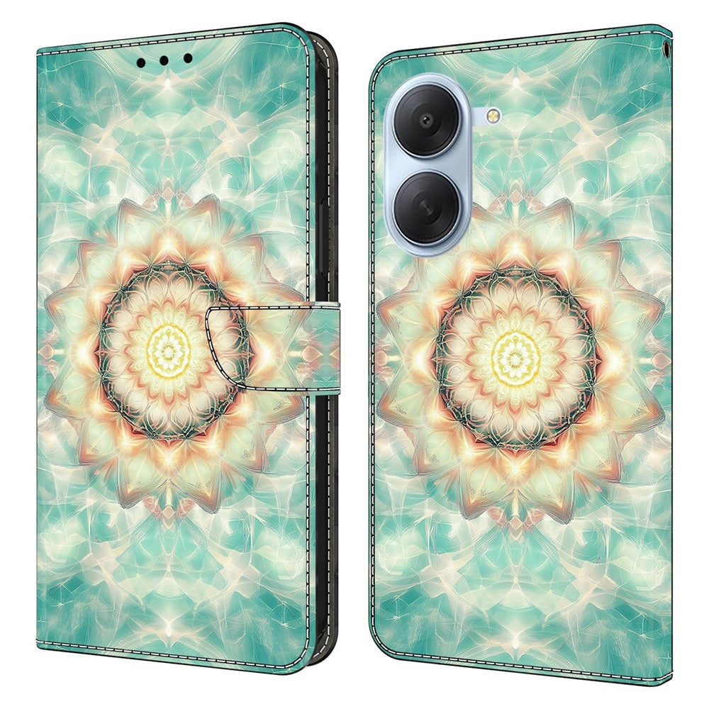For Xiaomi Redmi A7 4G Wallet Stand Case Pattern Printing Leather Phone Cover