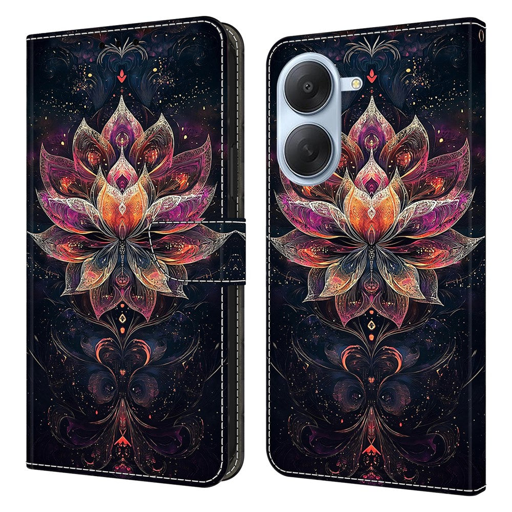 For Xiaomi Redmi A7 4G Wallet Stand Case Pattern Printing Leather Phone Cover