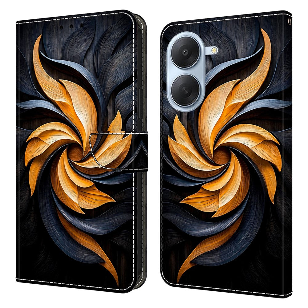 For Xiaomi Redmi A7 4G Wallet Stand Case Pattern Printing Leather Phone Cover