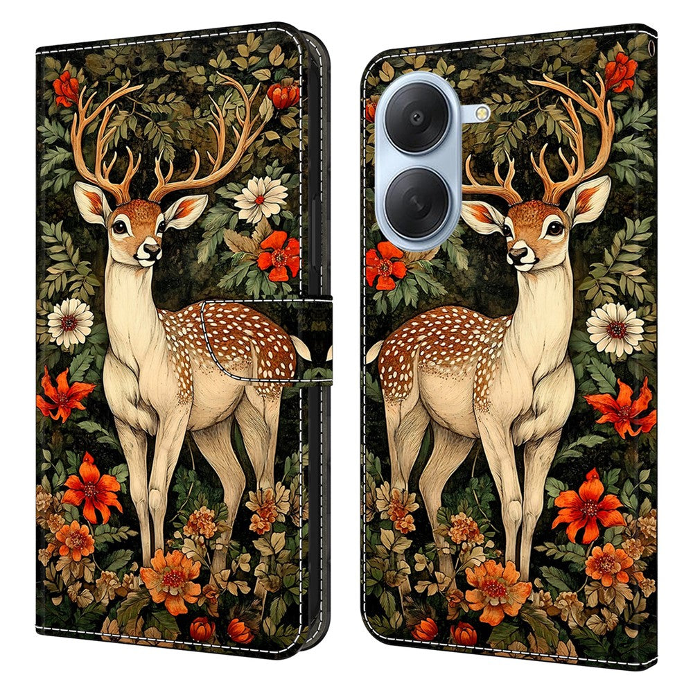 For Xiaomi Redmi A7 4G Wallet Stand Case Pattern Printing Leather Phone Cover