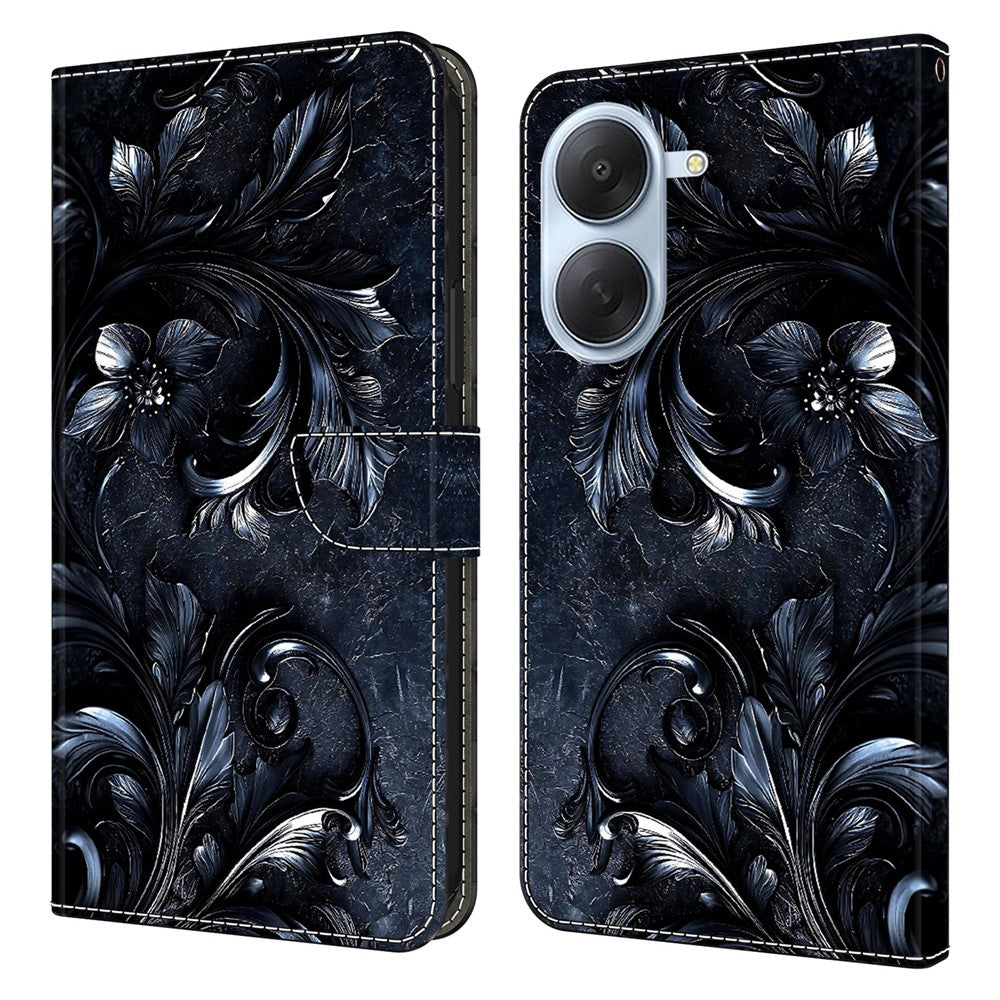 For Xiaomi Redmi A7 4G Wallet Stand Case Pattern Printing Leather Phone Cover