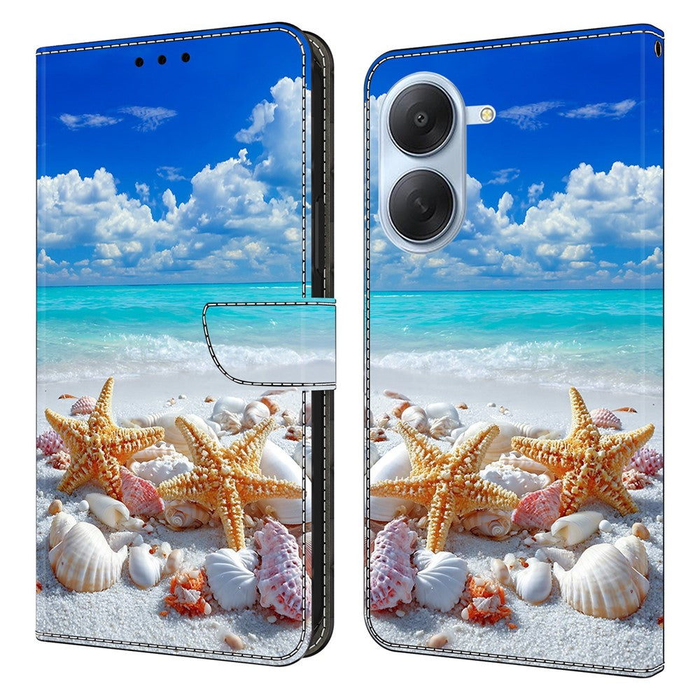 For Xiaomi Redmi A7 4G Wallet Stand Case Pattern Printing Leather Phone Cover