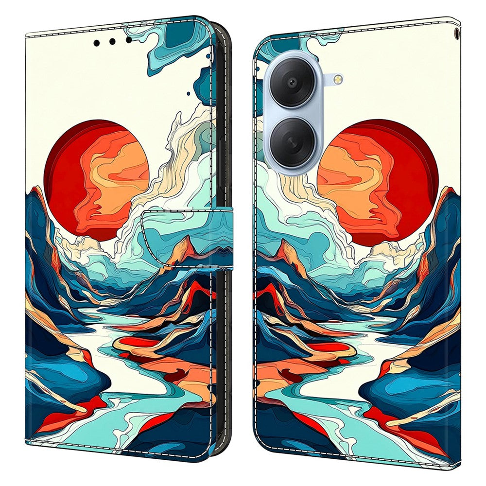 For Xiaomi Redmi A7 4G Wallet Stand Case Pattern Printing Leather Phone Cover