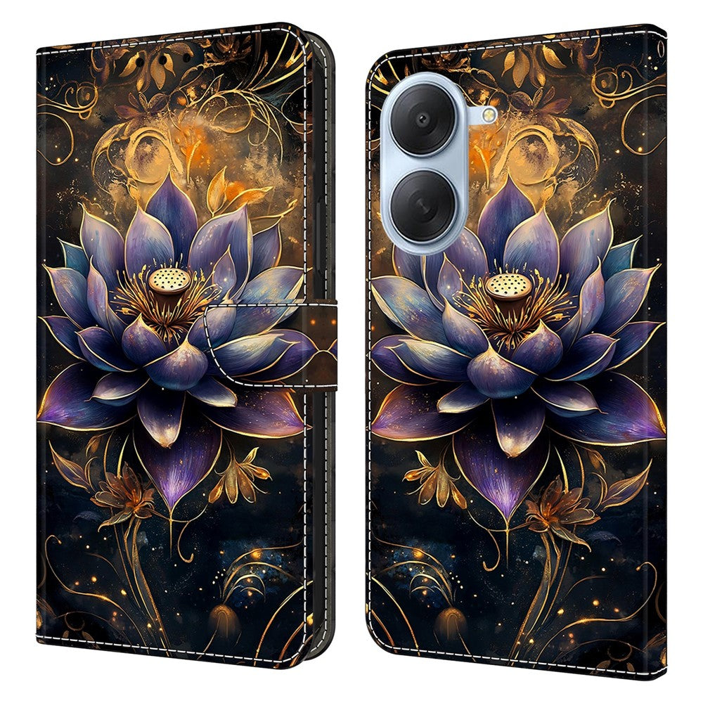 For Xiaomi Redmi A7 4G Wallet Stand Case Pattern Printing Leather Phone Cover