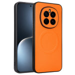 For Honor Magic7 5G Case Carbon Fiber Texture Leather Coated TPU PC Phone Cover with Metal Ring for Magnetic Car Mount