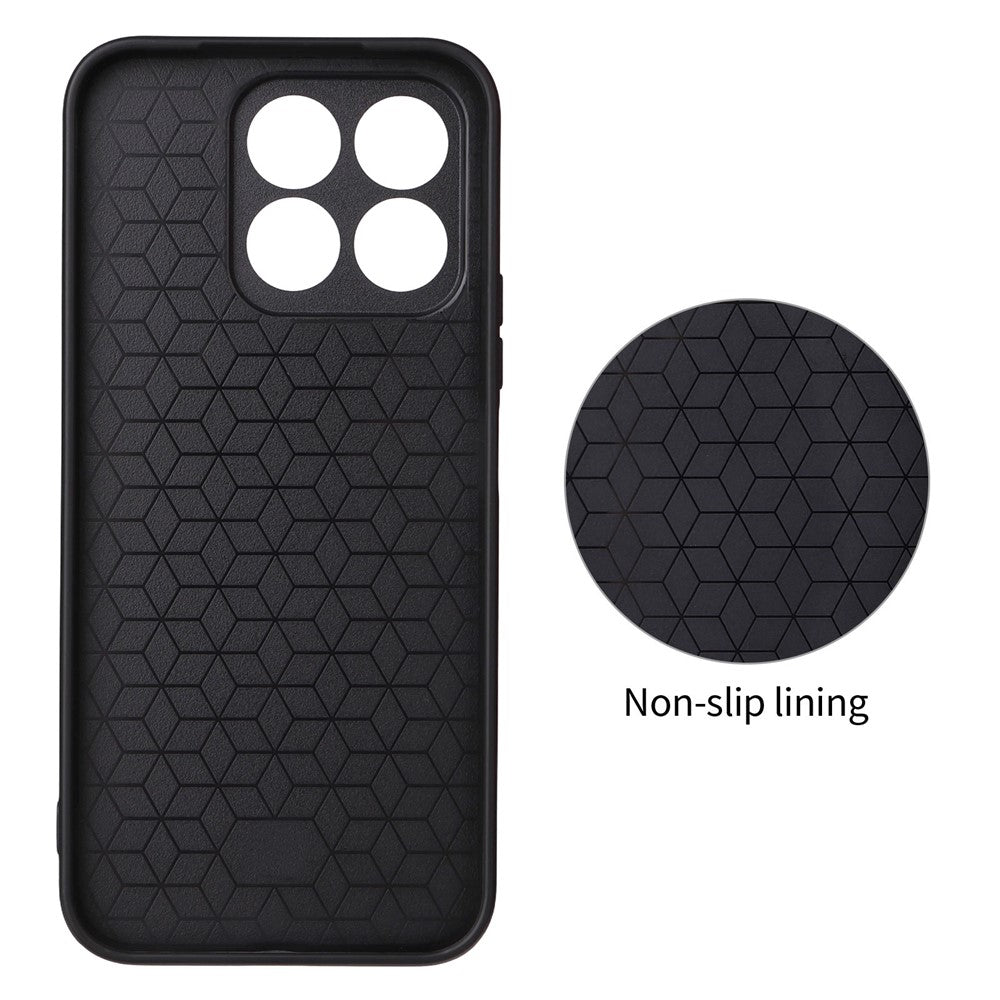 For Honor X8b 4G Case Carbon Fiber Texture Leather Coated TPU PC Phone Cover with Metal Ring for Magnetic Car Mount