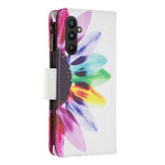 For Samsung Galaxy A34 5G Leather Case with Strap Pattern Printing Zipper Wallet Phone Stand Cover