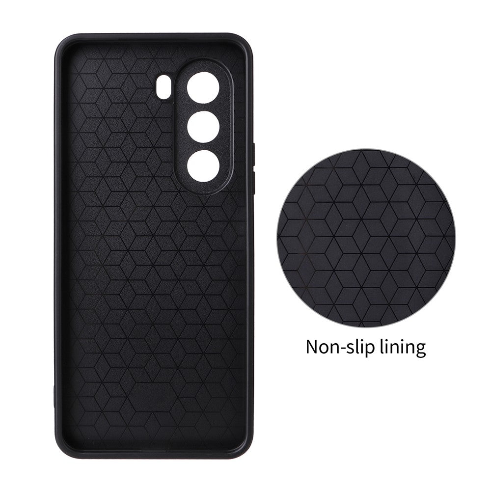 OnePlus Turbo 6X 5G / Realme P4x 5G-cover med kulfiberstruktur, læderbeklædt TPU-PC-mobilcover med metalring til magnetisk bilholder