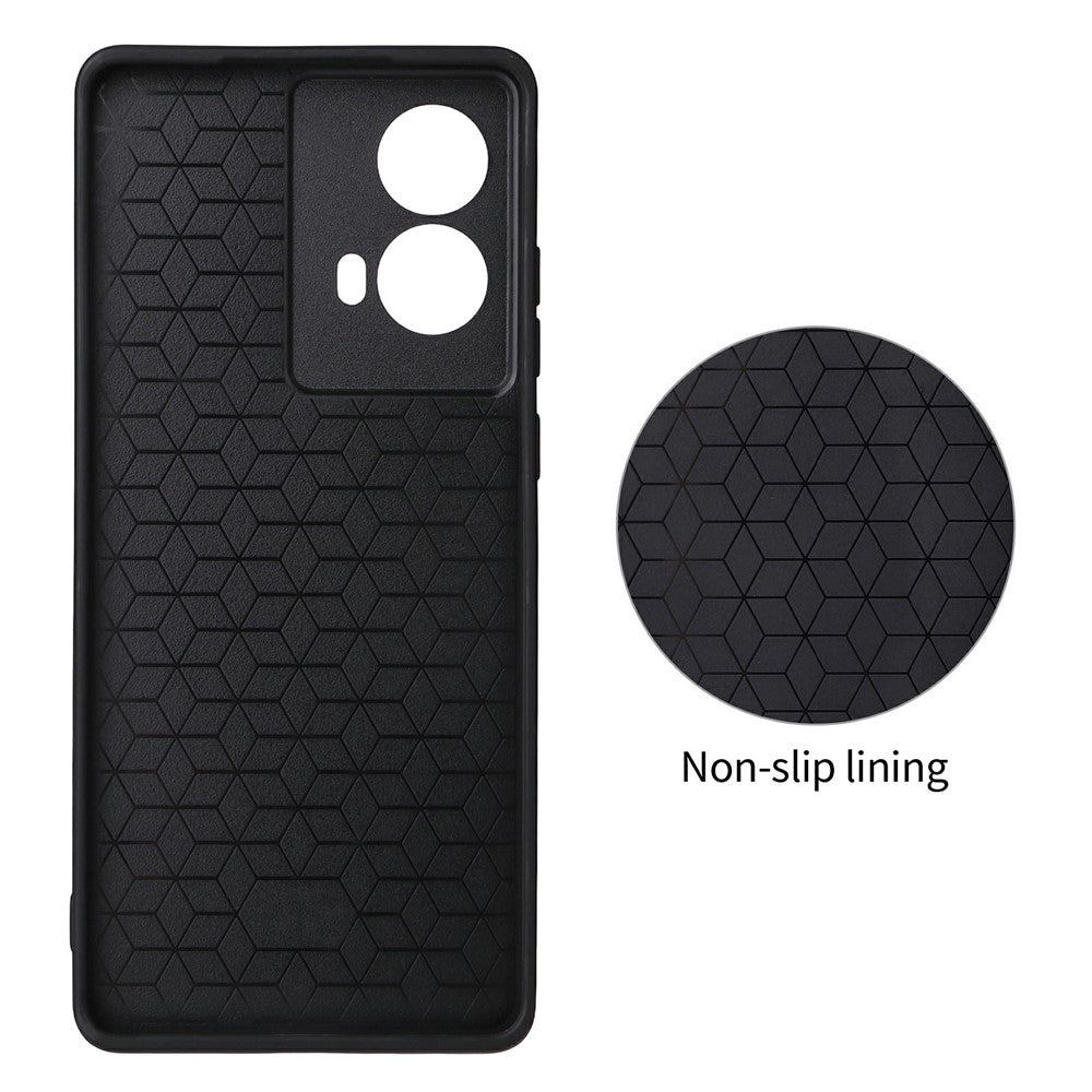Motorola Moto G85 5G / S50 Neo 5G-skal, kolfiberstruktur, läderbelagt TPU PC-mobilskal med metallring för magnetiskt bilfäste