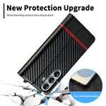 LC.IMEEKE Wallet Case for Samsung Galaxy A18 4G Carbon Fiber Texture Leather Phone Cover