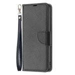 For Samsung Galaxy A34 5G Wallet Case Litchi Texture Flip Leather Mobile Cover Stand with Strap