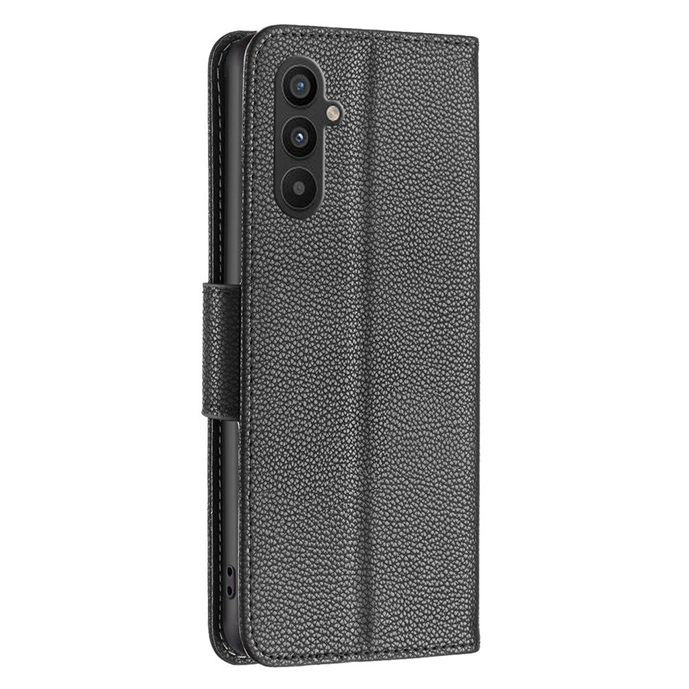 For Samsung Galaxy A34 5G Wallet Case Litchi Texture Flip Leather Mobile Cover Stand with Strap