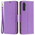 For Samsung Galaxy A34 5G Wallet Case Litchi Texture Flip Leather Mobile Cover Stand with Strap
