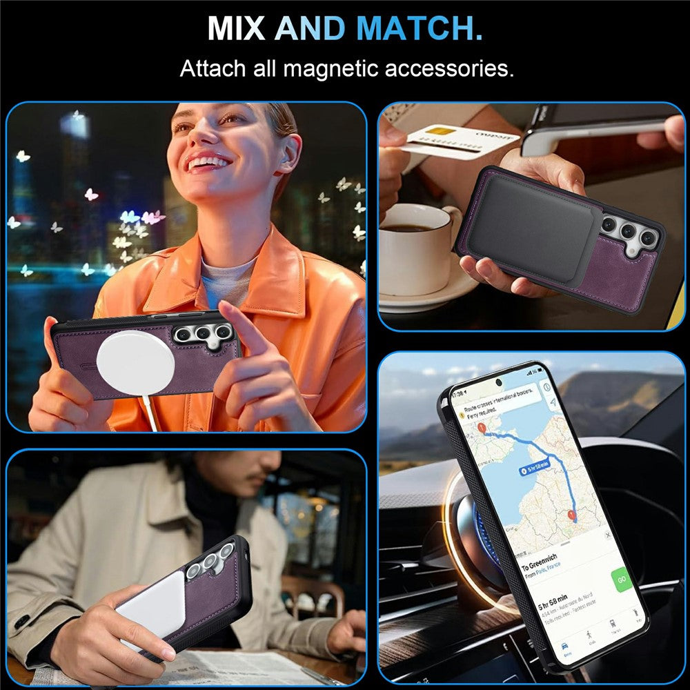 LC.IMEEKE L6 For Samsung Galaxy A18 4G Magnetic Case PU Leather Coated PC TPU Phone Cover