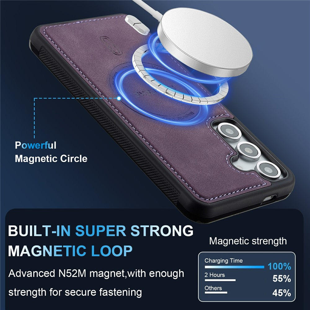 LC.IMEEKE L6 For Samsung Galaxy A18 4G Magnetic Case PU Leather Coated PC TPU Phone Cover