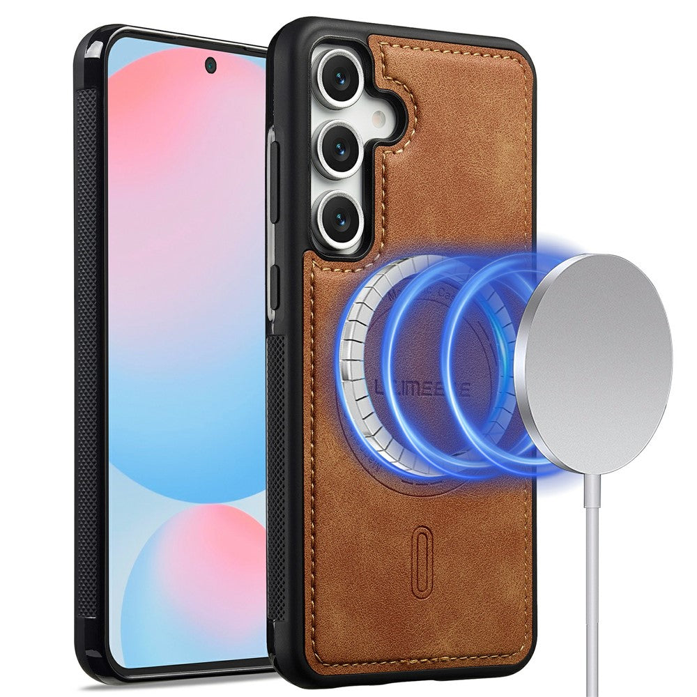 LC.IMEEKE L6 For Samsung Galaxy A18 4G Magnetic Case PU Leather Coated PC TPU Phone Cover