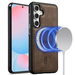 LC.IMEEKE L6 For Samsung Galaxy A18 4G Magnetic Case PU Leather Coated PC TPU Phone Cover