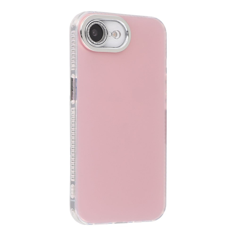 Til iPhone 17e / 16e cover PC + TPU IMD telefoncover med galvaniseret kameraramme