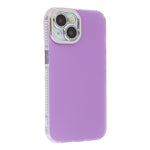 For iPhone 15 Case PC + TPU IMD Phone Cover with Electroplated Camera Frame