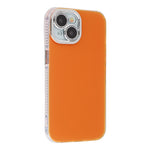 For iPhone 15 Case PC + TPU IMD Phone Cover with Electroplated Camera Frame
