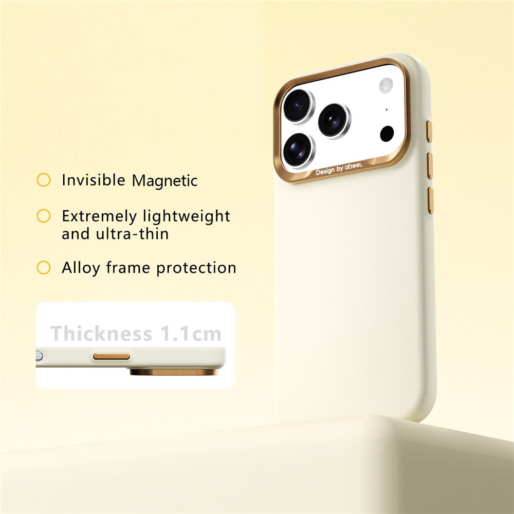 ABEEL For iPhone 17 Pro / 18 Pro Magnetic Case Liquid Silicone Skin Feel PC Phone Cover